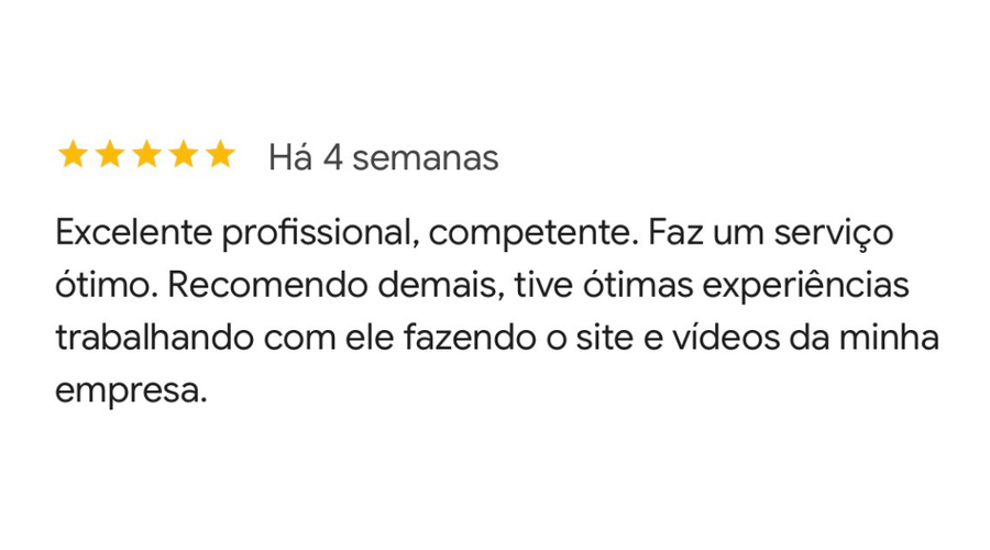 Depoimento de cliente