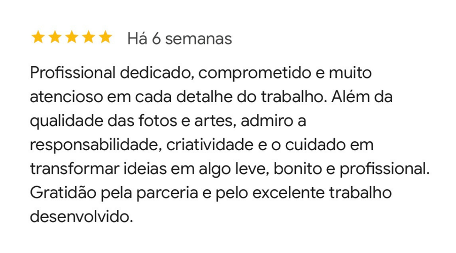 Depoimento de cliente